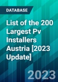List of the 200 Largest Pv Installers Austria [2023 Update]- Product Image